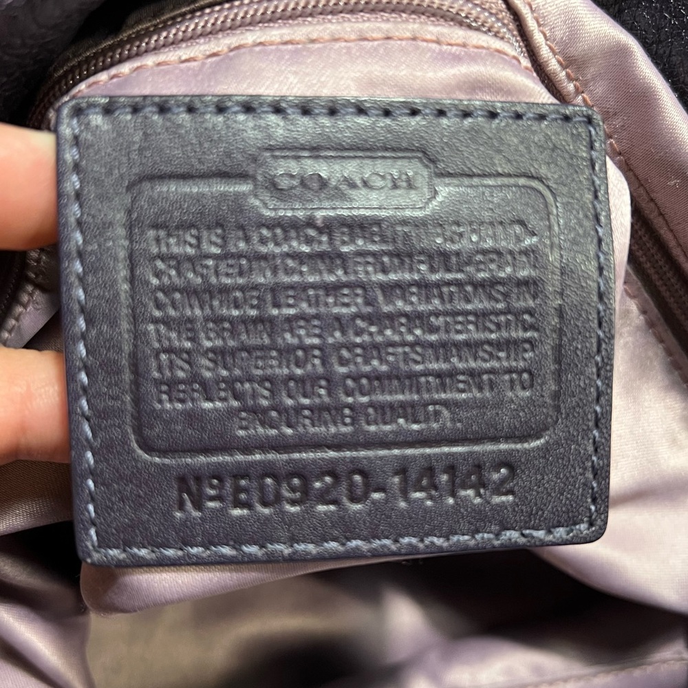 Coach E0920-14142 Brooke Hobo in Eggplant with Brass Hardware - Picture 7 of 9